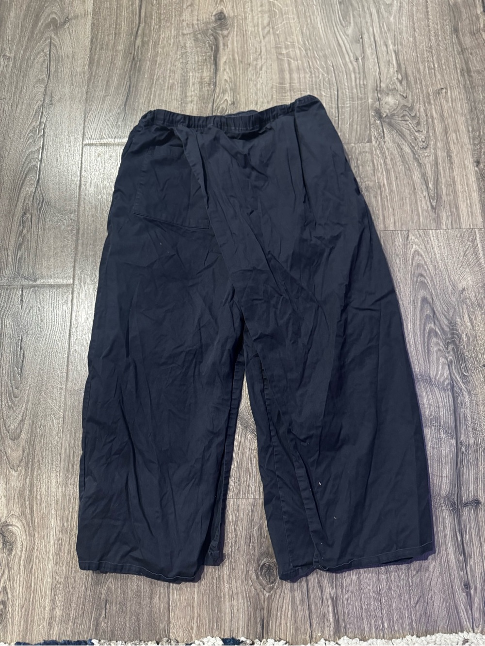Sou Sou Kyoto Japanese casual ballon pants Black Elastic-Waist small wrap